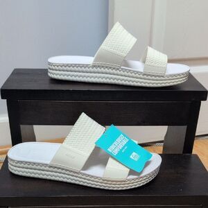 NEW Reef White & Cream Slide Water Vista Slide Sandals Size 9